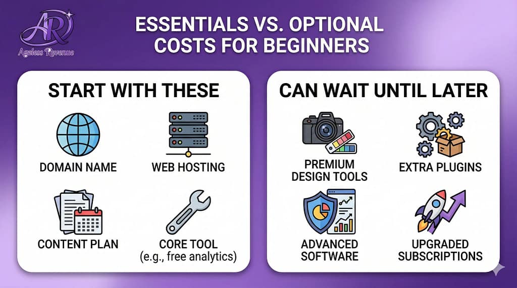 Essentials versus optional tools for affiliate marketing beginners