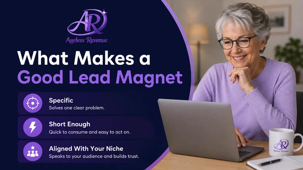 What makes good lead magnet specific short aligned retiree affiliate