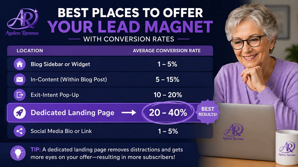 Opt-in form placement five locations conversion rates comparison