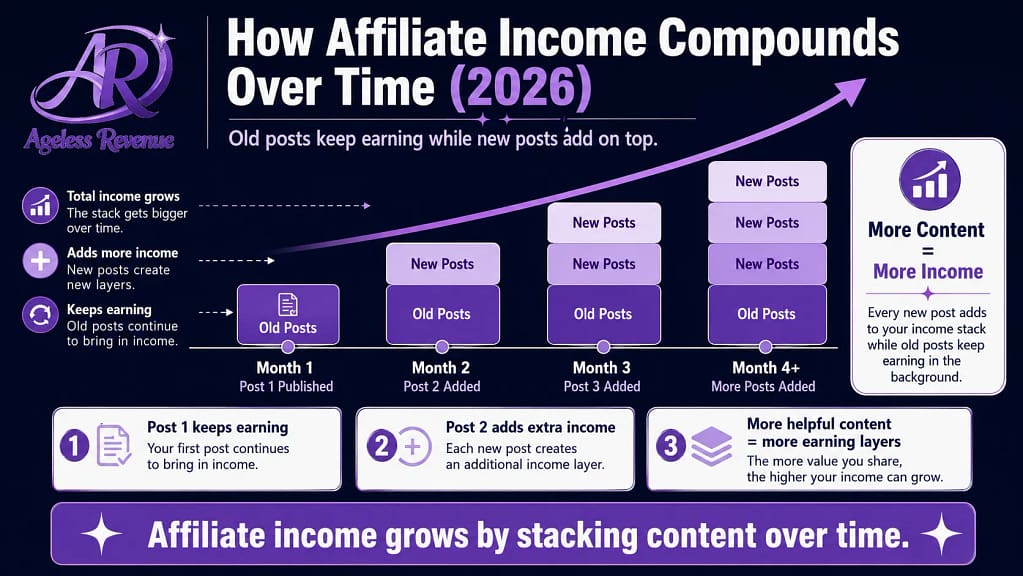 Why affiliate income compounds not linear old posts keep earning