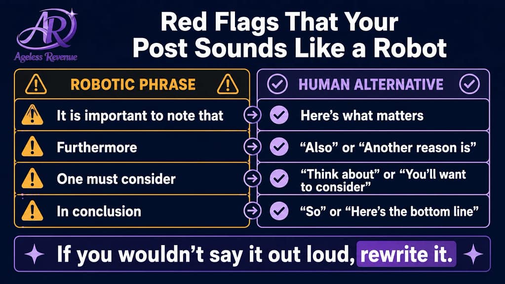 Robotic writing red flags AI blogging to avoid and fix