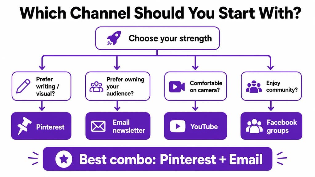 Which affiliate marketing channel to start with — decision framework for beginners