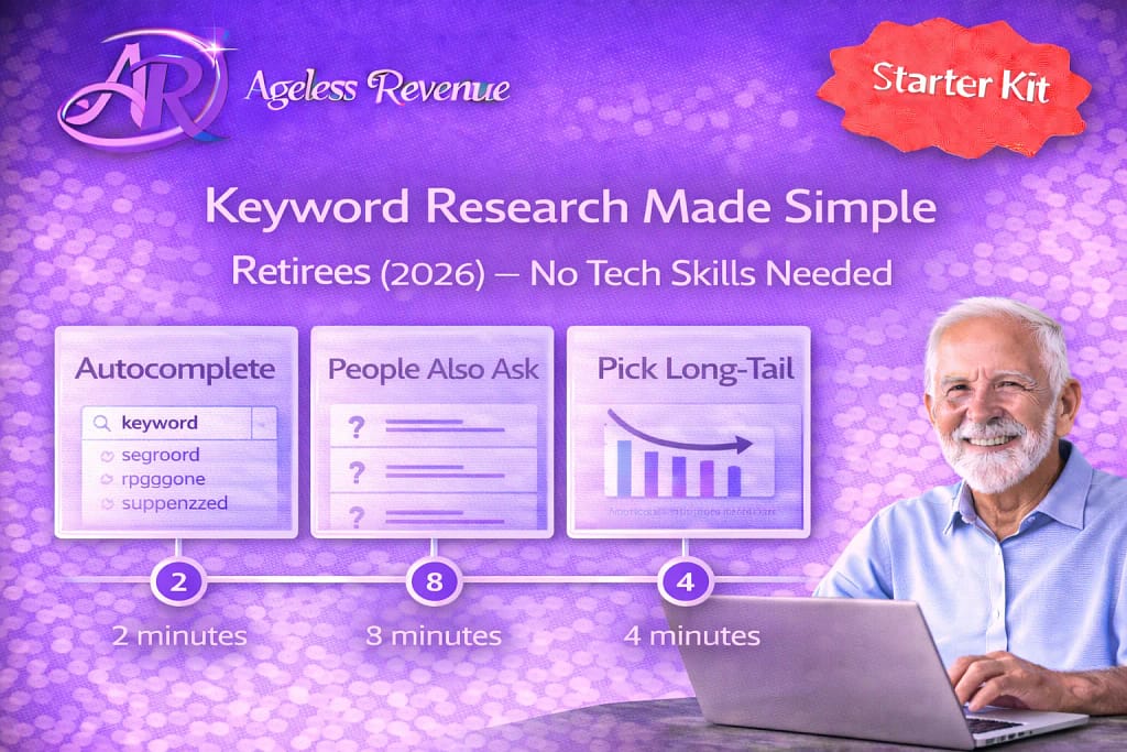 Keyword research for retirees in 2026 using a simple step-by-step method with no tech skills needed.