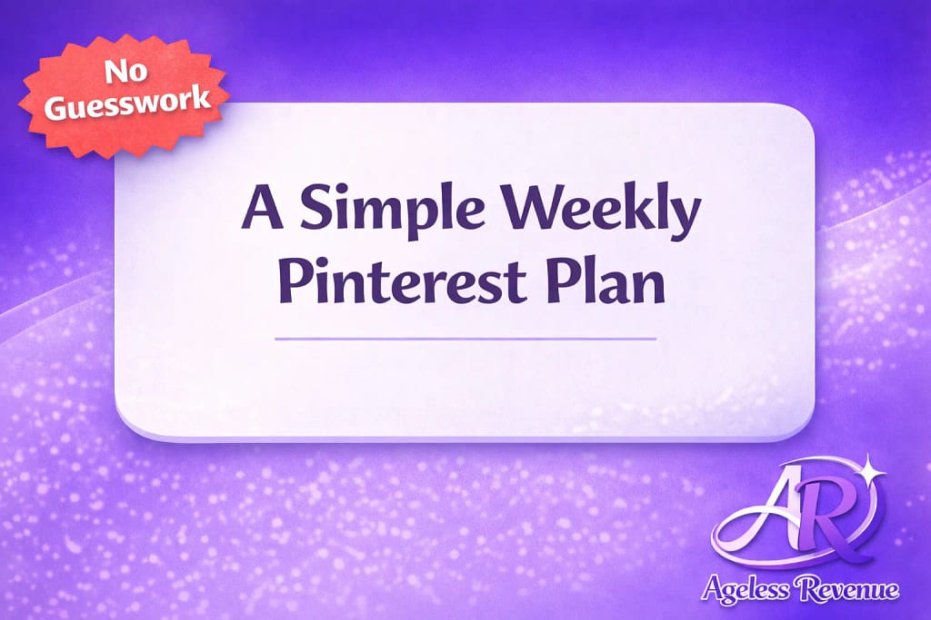 Simple weekly Pinterest plan for beginners