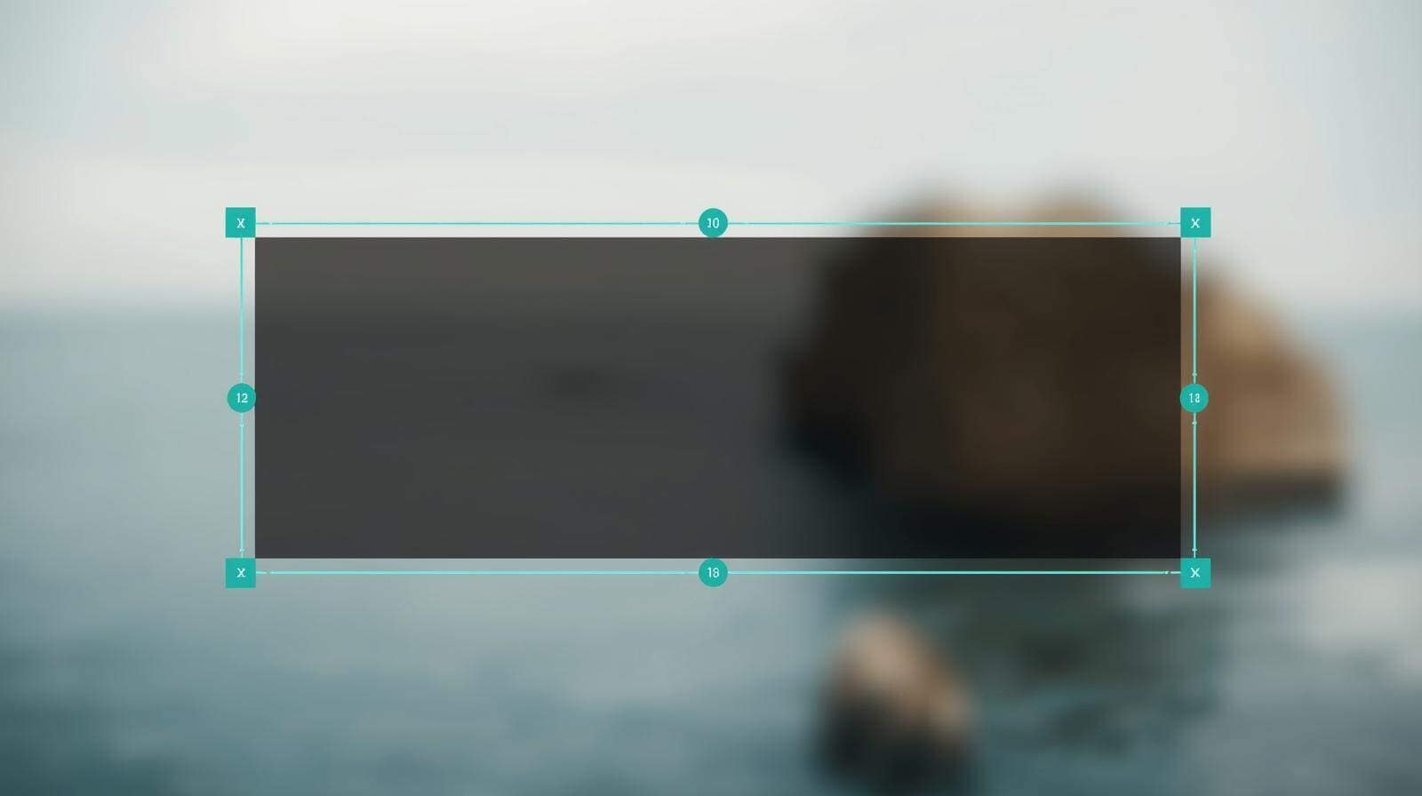 Banner with an empty text area and a darker overlay for readability